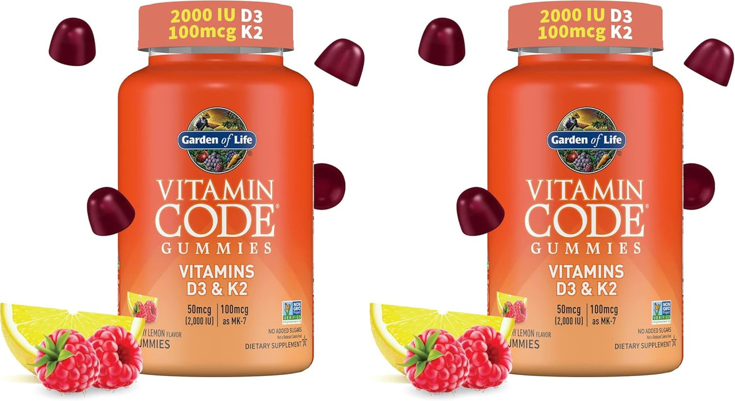 Garden of Life Vitamin Code D3 & K2 Gummies - 45 Gummies, Raspberry Lemon Flavour - görsel 9