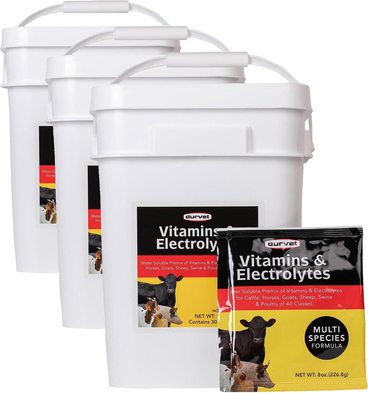 DURVET Vitamins & Electrolytes - Water Soluble Premix for Poultry & Livestock, 8 oz - görsel 6
