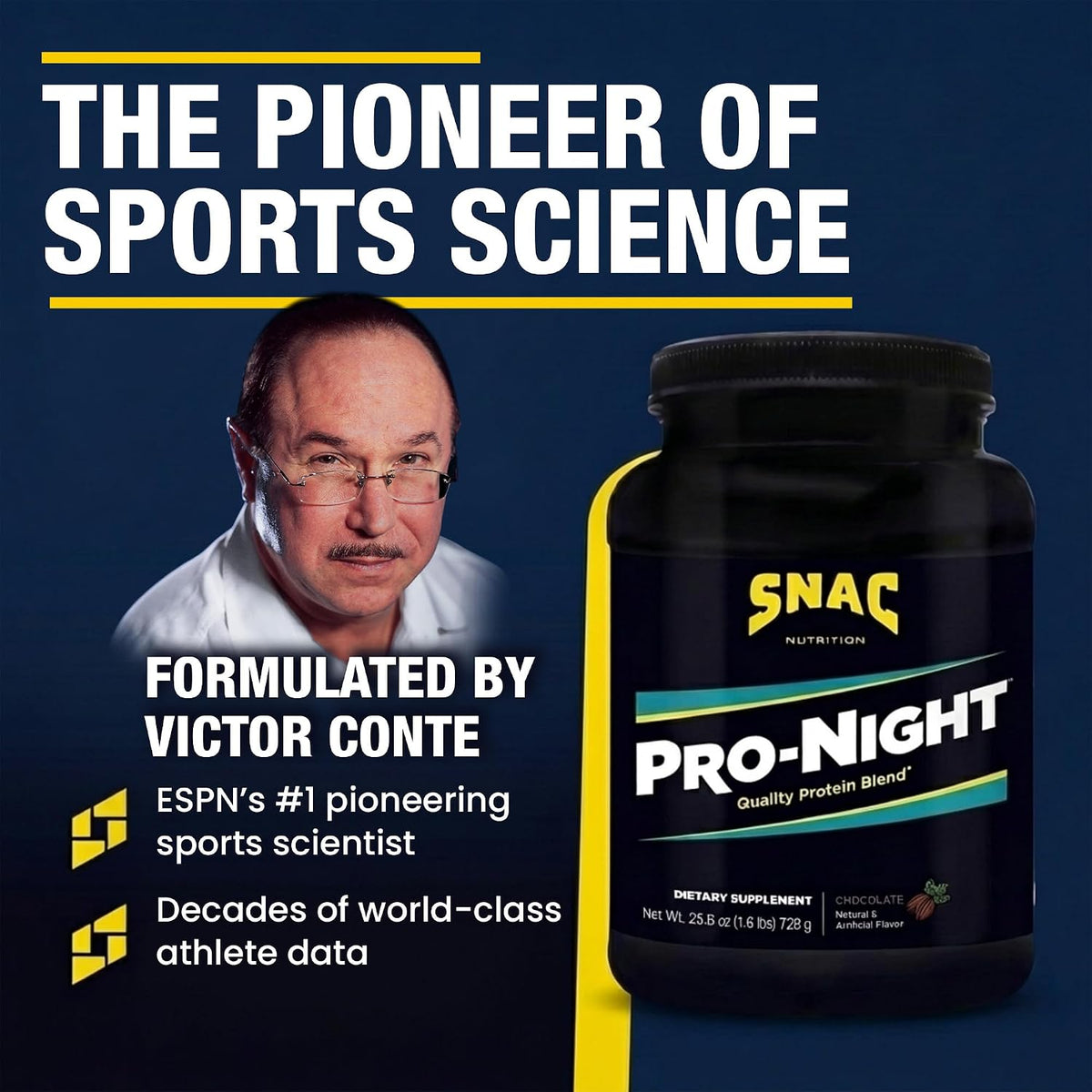 SNAC Pro-Night Protein Powder Blend - Chocolate, 726 g - görsel 2