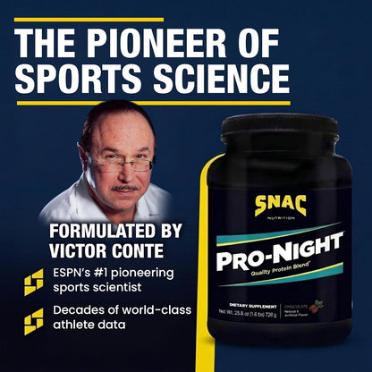 SNAC Pro-Night Protein Powder Blend - Chocolate, 726 g
