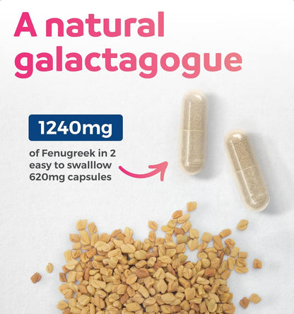 Pure Co Organic Fenugreek Capsules – Breastfeeding Support – 60 Capsules