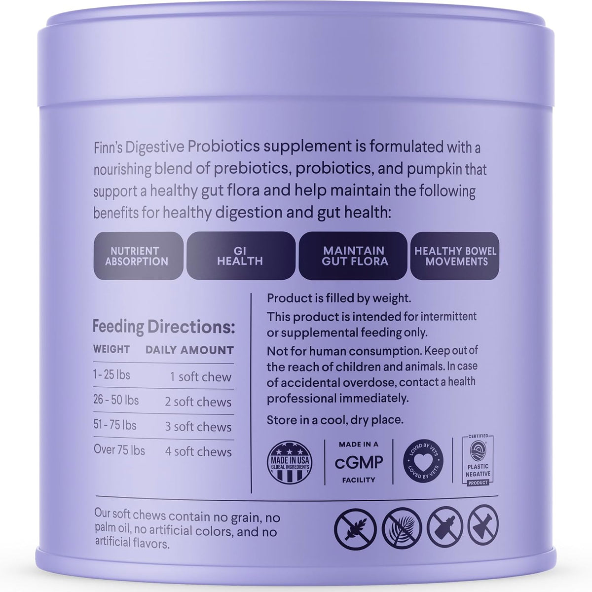 Finn Digestive Probiotics for Dogs | Pumpkin & Prebiotics | Beef | 90 Soft Chews - görsel 5