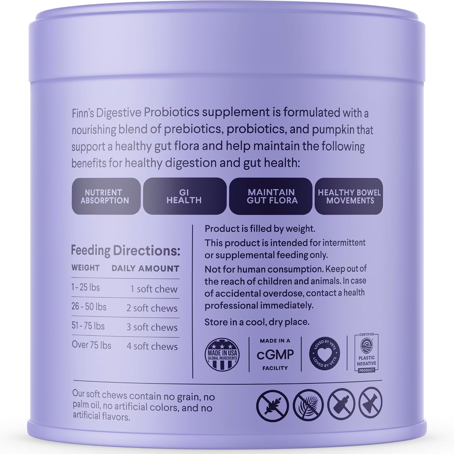 Finn Digestive Probiotics for Dogs | Pumpkin & Prebiotics | Beef | 90 Soft Chews - görsel 5