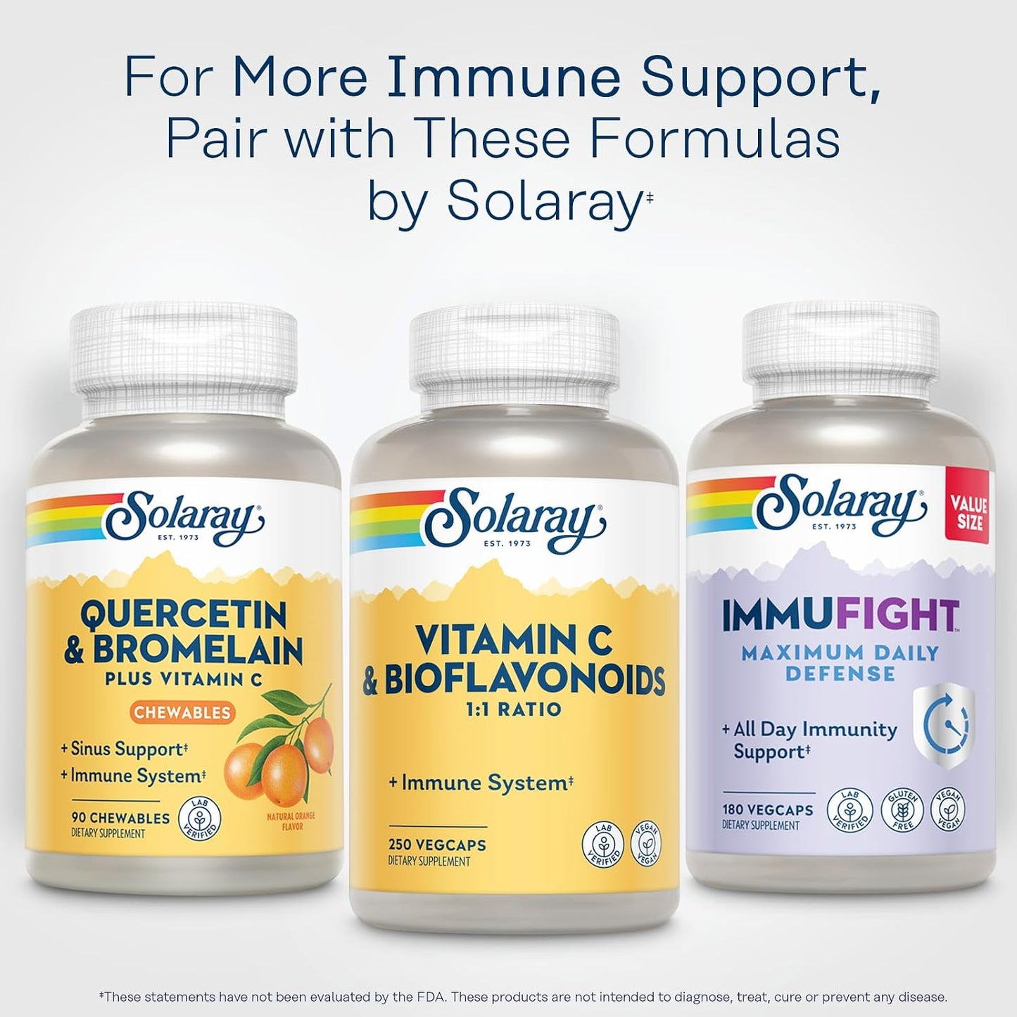 SOLARAY Vitamin C 500mg with Citrus Bioflavonoids, 1:1 Ratio - Antioxidant and Immune Support - 250 VegCaps - görsel 6