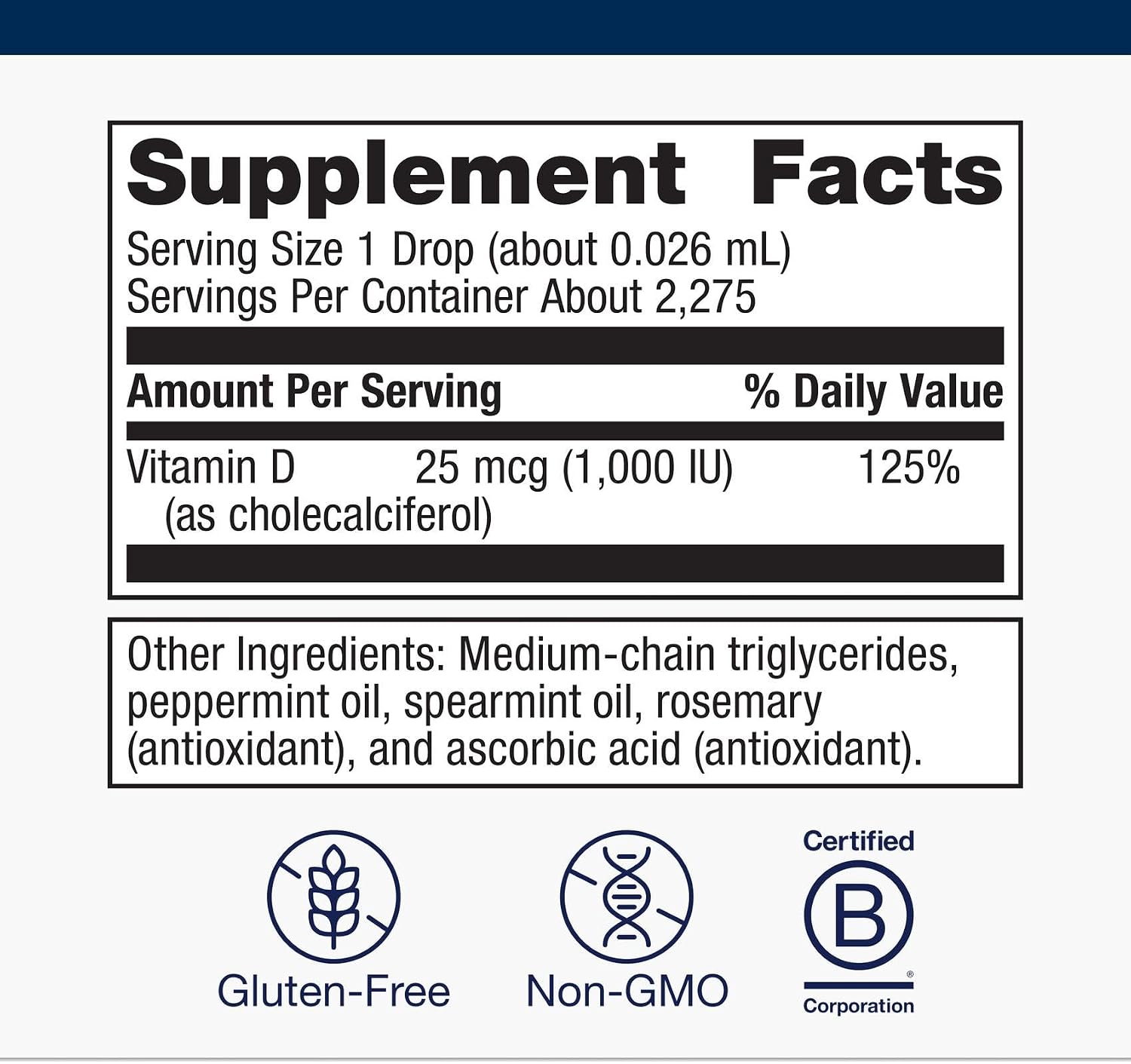 Metagenics Vitamin D3 Liquid Supplement - High Absorbency Liquid D3 for Bone Health & Immune Support - 60 ml (2275 Doses) - görsel 4