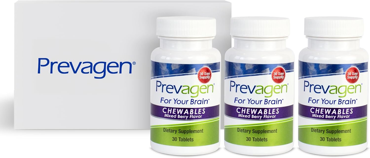 Prevagen Regular Strength Mixed Berry Chewables - 90 Tablets (3 Month Supply) - 10mg Apoaequorin Plus Vitamin D3 - görsel 1