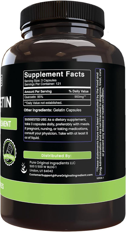 Pure Original Ingredients Quercetin (365 Capsules)