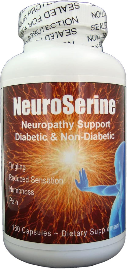 NeuroSerine - Nerve Support and Relief Supplement with Potent Natural Ingredients, 180 Vegan Capsules