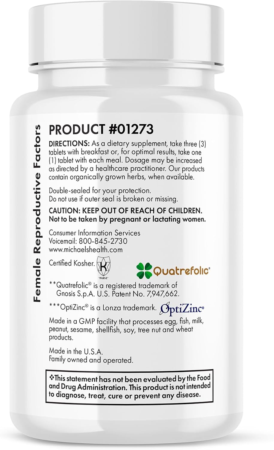 Michael's Health Naturopathic Programmes Male & Female Reproductive Factors Couples' Pack - 60 Vegetarian Tablets Each - Conception Support - görsel 9