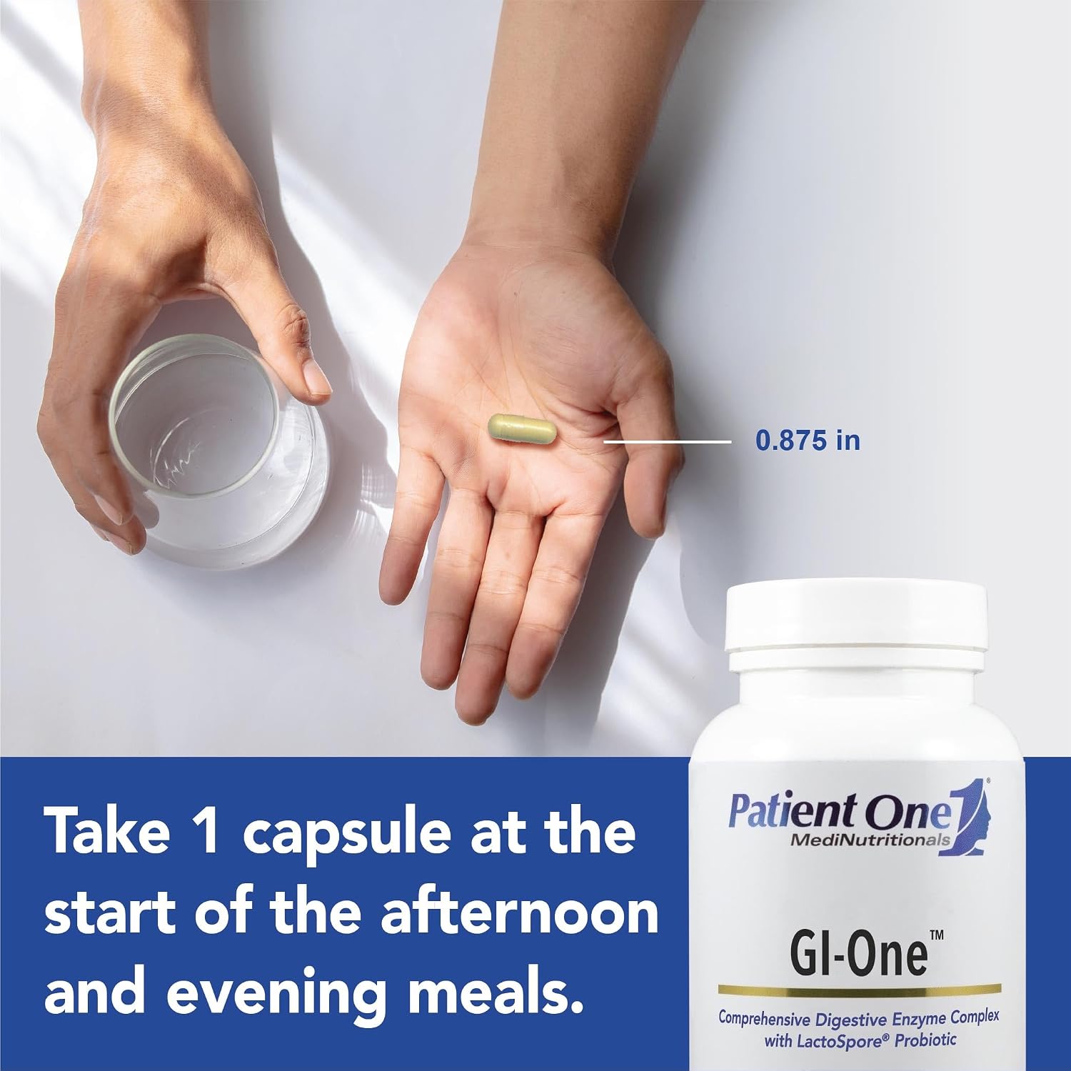 Patient One GI-One - Digestive Enzyme Supplement with Betaine HCl and Probiotic - 180 Capsules - görsel 4