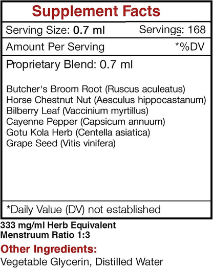 Secrets of the Tribe - Vein Secret, Vein Toning Formula, Herbal Supplement Blend Drops Alcohol-Free Liquid Extract (118 ml)