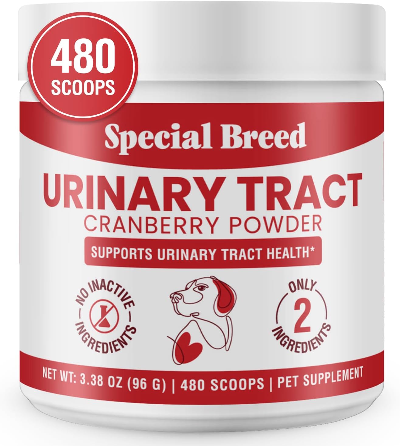 UTI & Urinary Tract Treatment for Dogs – Cranberry Powder for Bladder and Kidney Health – Helps Frequent Urination and Incontinence – Natural Dog UTI Support Supplement – Made in USA - görsel 1