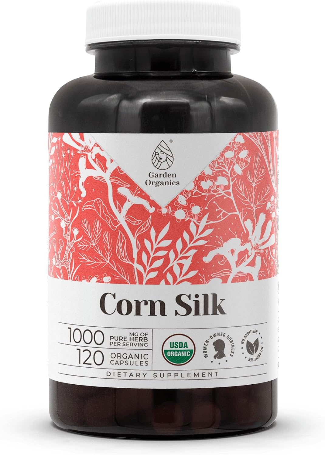 Organic Corn Silk 120 Capsules | High Strength Herbal Supplement - görsel 1