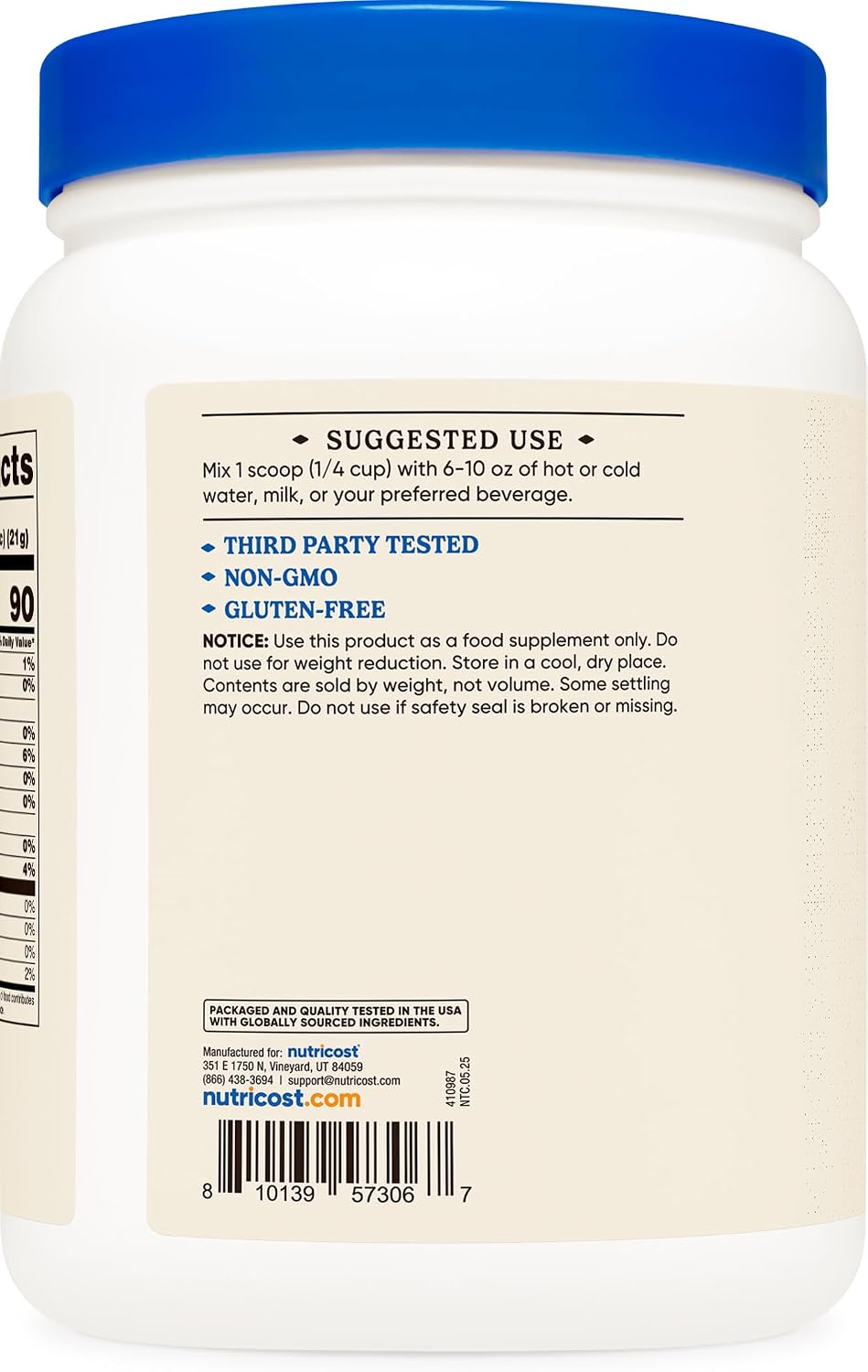 Nutricost Beef Bone Broth Protein Powder Unflavoured (20 Servings) - Gluten-free, GM-Free - görsel 4