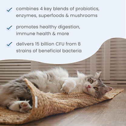Bark & Whiskers Probiotics + Enzymes for Dogs & Cats - 60 Scoops