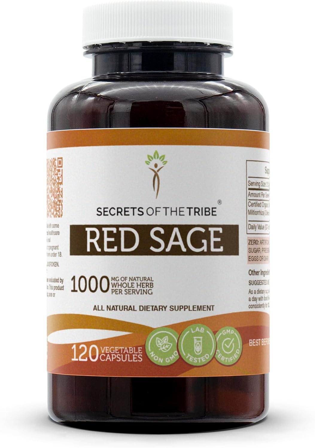 Secrets of the Tribe Red Sage (Dan Shen) 1000 mg - 120 Capsules - görsel 1
