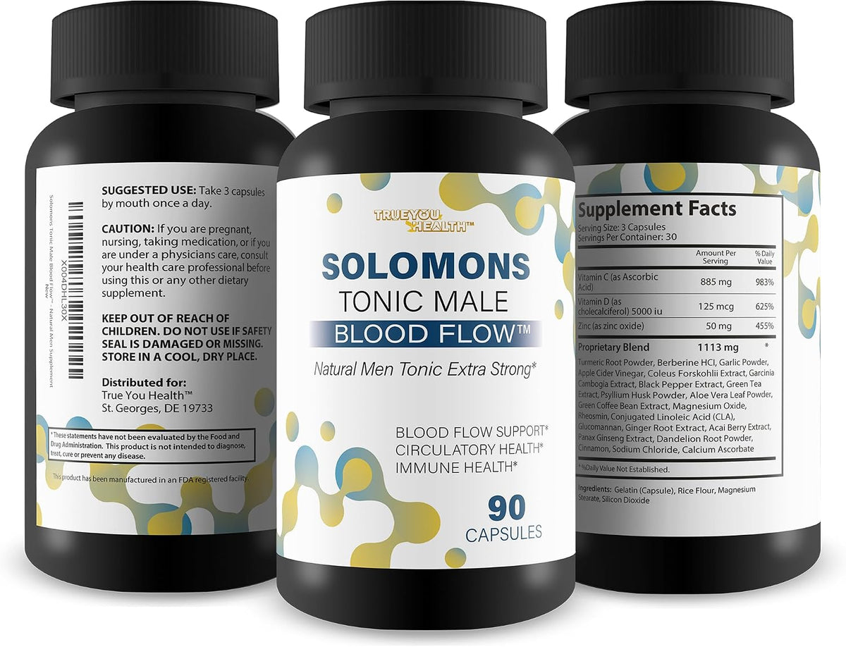 Solomons Tonic - Men's Blood Flow Supplement | Circulation Support - görsel 4