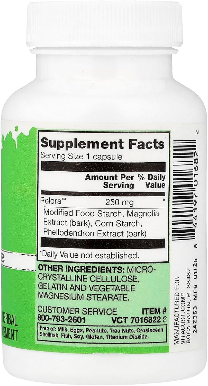 Vitacost Relora Extract Blend, 90 Capsules - görsel 2
