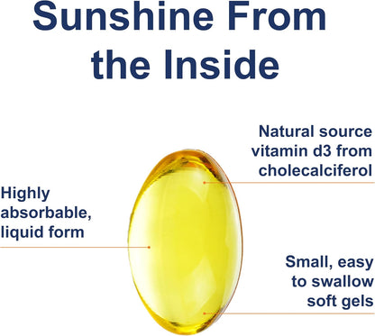 Carlson Vitamin D3 4000 IU (100 mcg) – Bone and Immune Health Supplement, 360 Softgels