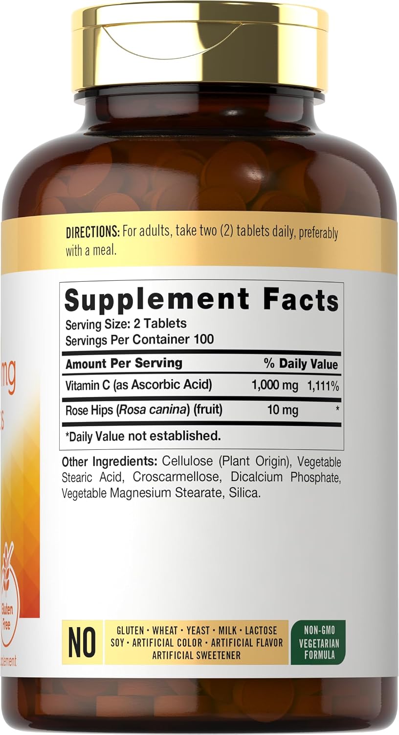 Carlyle Vitamin C 500mg with Rose Hips – 200 Tablets - görsel 2