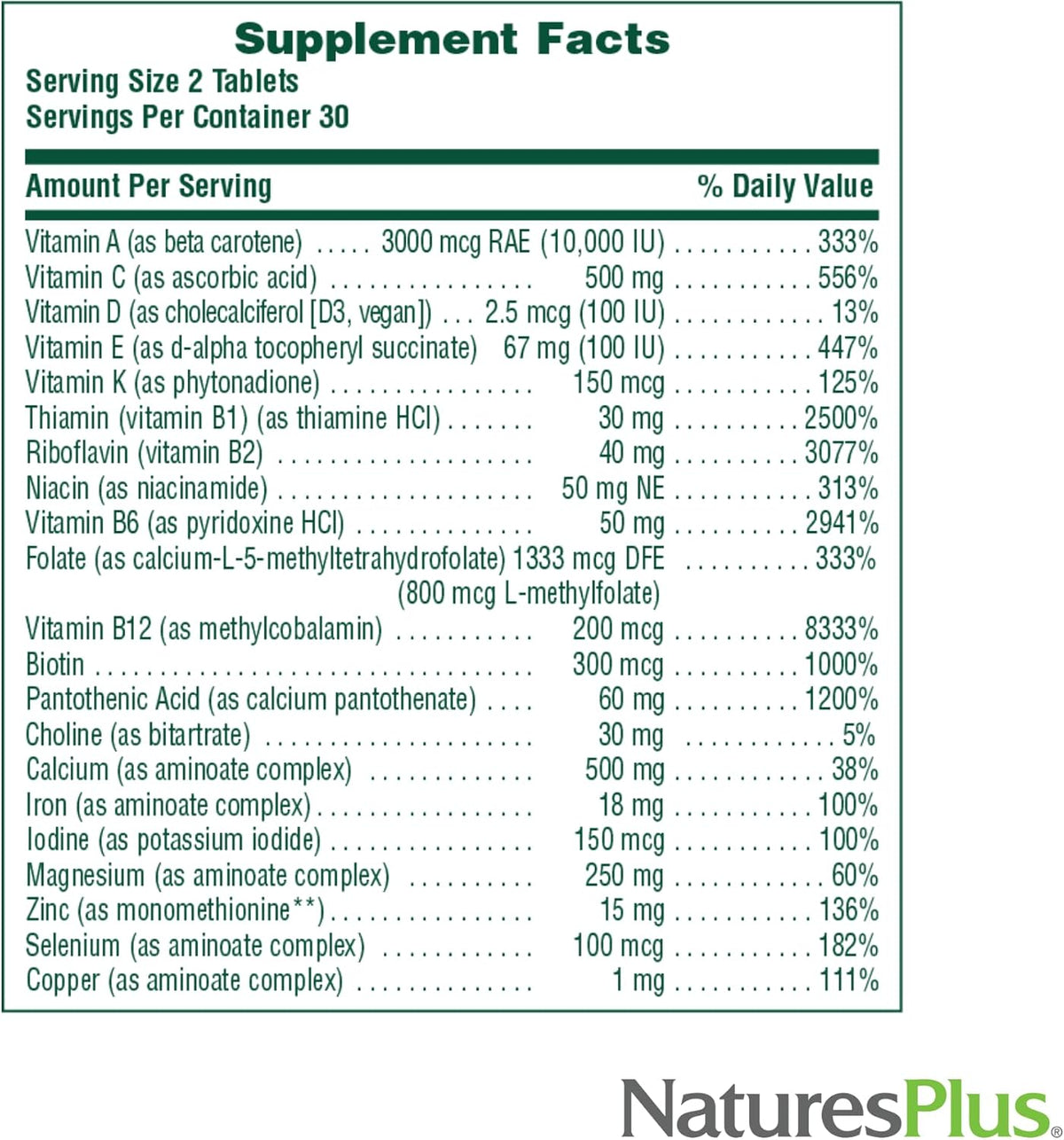 Nature's Plus Source of Life Women - Whole Food Multivitamin with Iron & Lutein - 60 Tablets - görsel 5