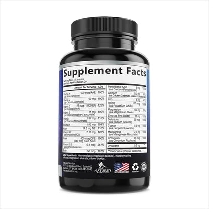Nature's Nutrition Men's Multivitamin, Once Daily, 60 Capsules