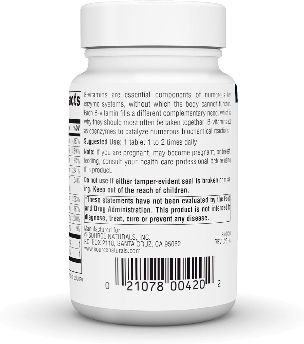 Source Naturals B-50 Complex, 50 mg - 50 Tablets - görsel 4