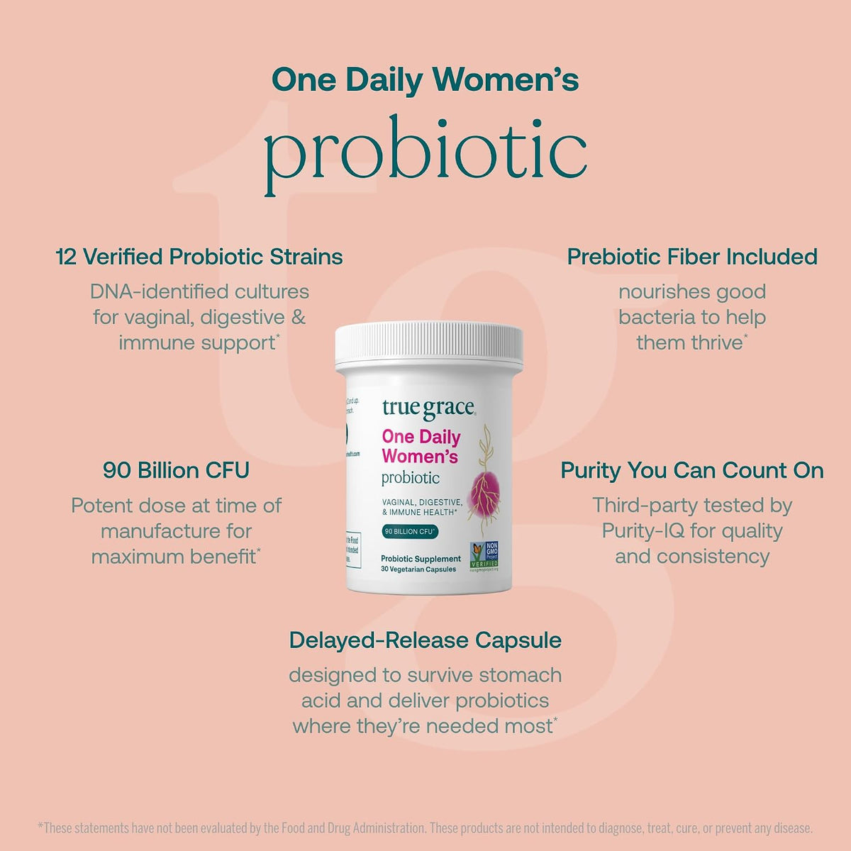 True Grace One Daily Women’s Multivitamin 40+ & Probiotic Bundle - 30-Day Supply - görsel 5