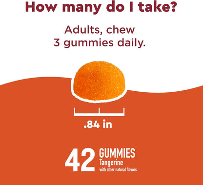 Nature Made Wellblends ImmuneMAX Gummies, Vitamin C, Zinc, and Vitamin D3, Immune Support Supplement, 42 Tangerine Flavour Gummies