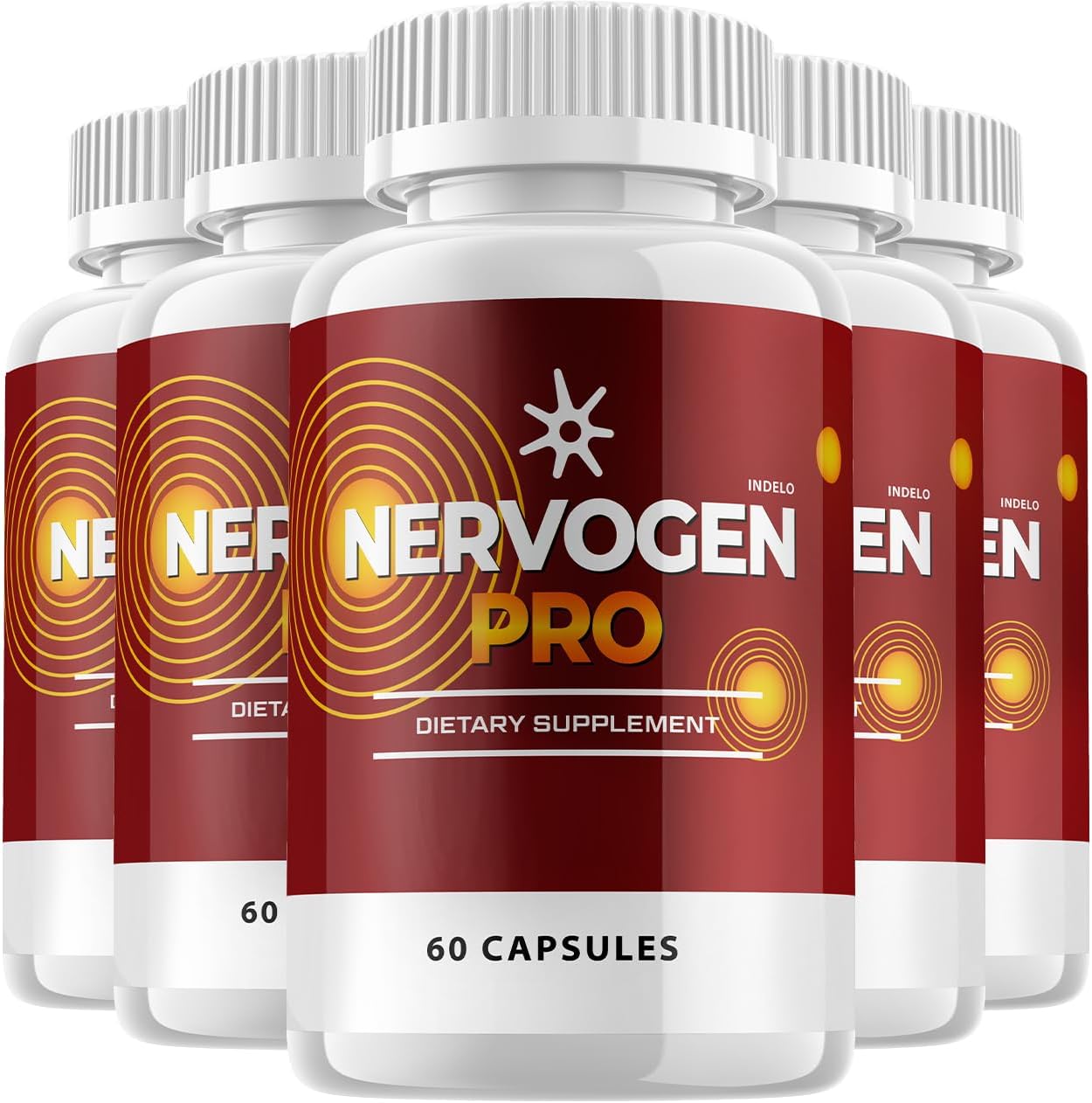 (5 Pack) Nervogen Pro Capsules, Nervogen Pro for Neuropathy Capsules, Nervogen Pro Advanced Formula Dietary Supplement, Vitamin C Zinc Enhanced - Nervogen Pro Reviews (300 Capsules) - görsel 1