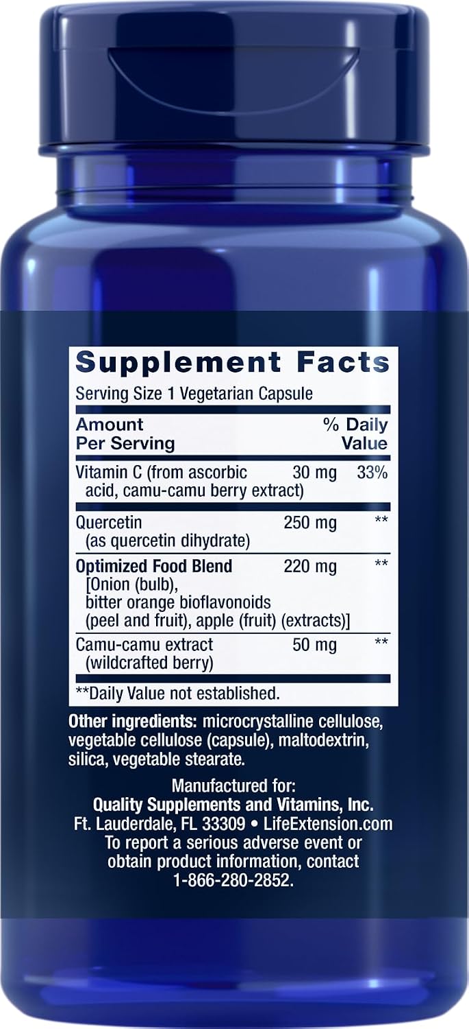 Life Extension Optimised Quercetin Capsules, 180 Vegetarian Capsules (3-Pack) - görsel 2