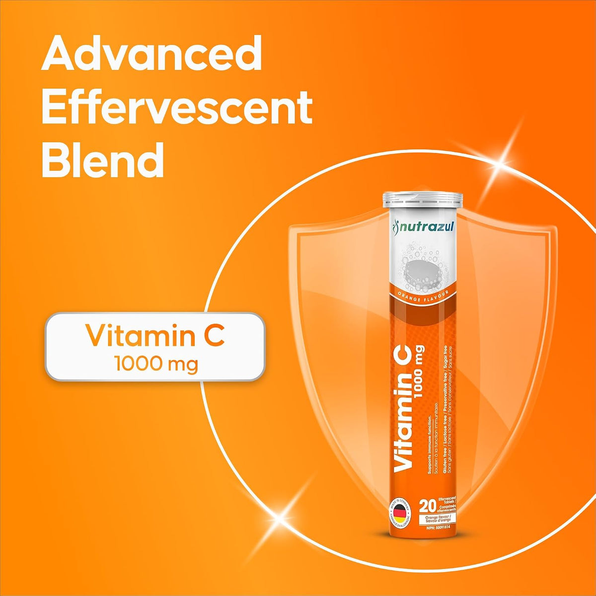 Nutrazul Vitamin C 1000mg Effervescent Tablets, 100 Count - görsel 3
