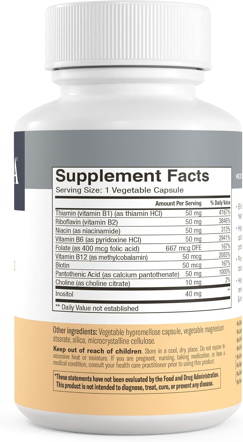 FREEDA B-Complex Capsules – Super Quints B-50 – 250 Capsules - görsel 7