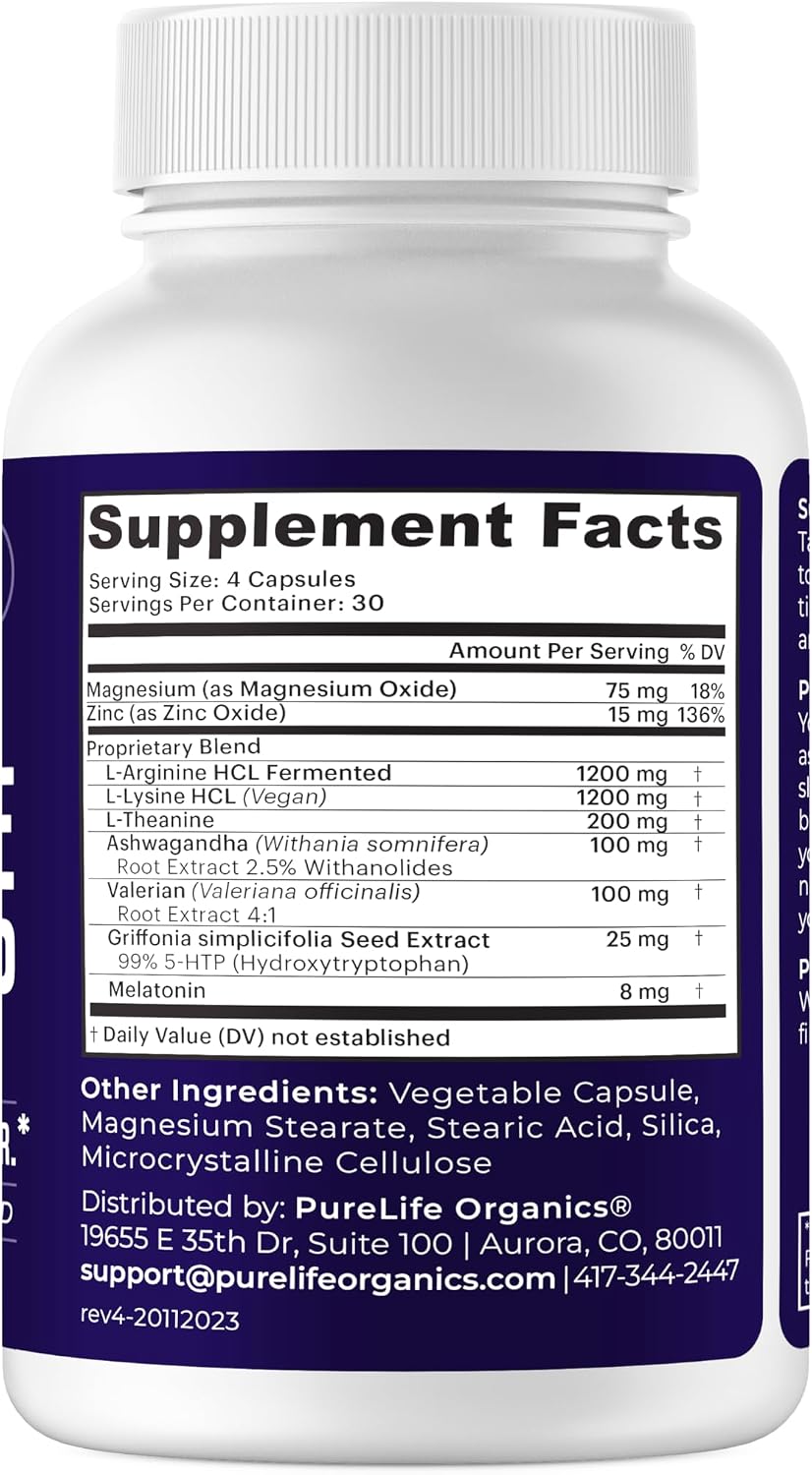 Pure Sleep Supplement - Doctor Formulated - 120 Vegan Capsules - görsel 8