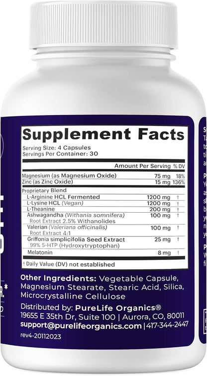 Pure Sleep Supplement - Doctor Formulated - 120 Vegan Capsules