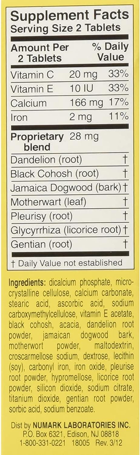 Lydia Pinkham Herbal Tablet Supplement - 72 Tablets (Pack of 4) - görsel 3