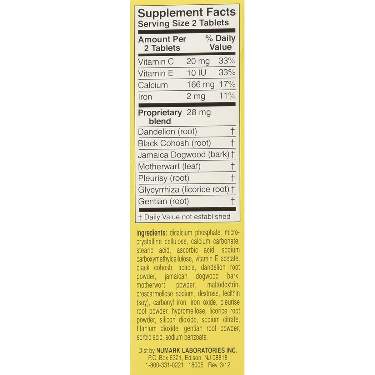 Lydia Pinkham Tablets, 72 Tablets - görsel 2