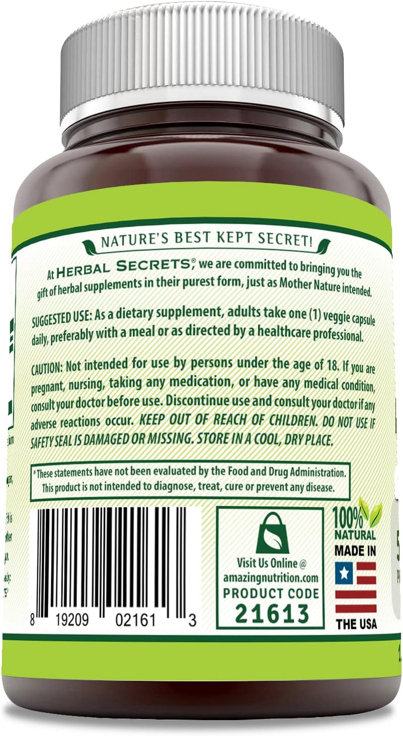 Herbal Secrets Arjuna Bark Extract Supplement, 500 mg, 120 Veggie Capsules - görsel 3