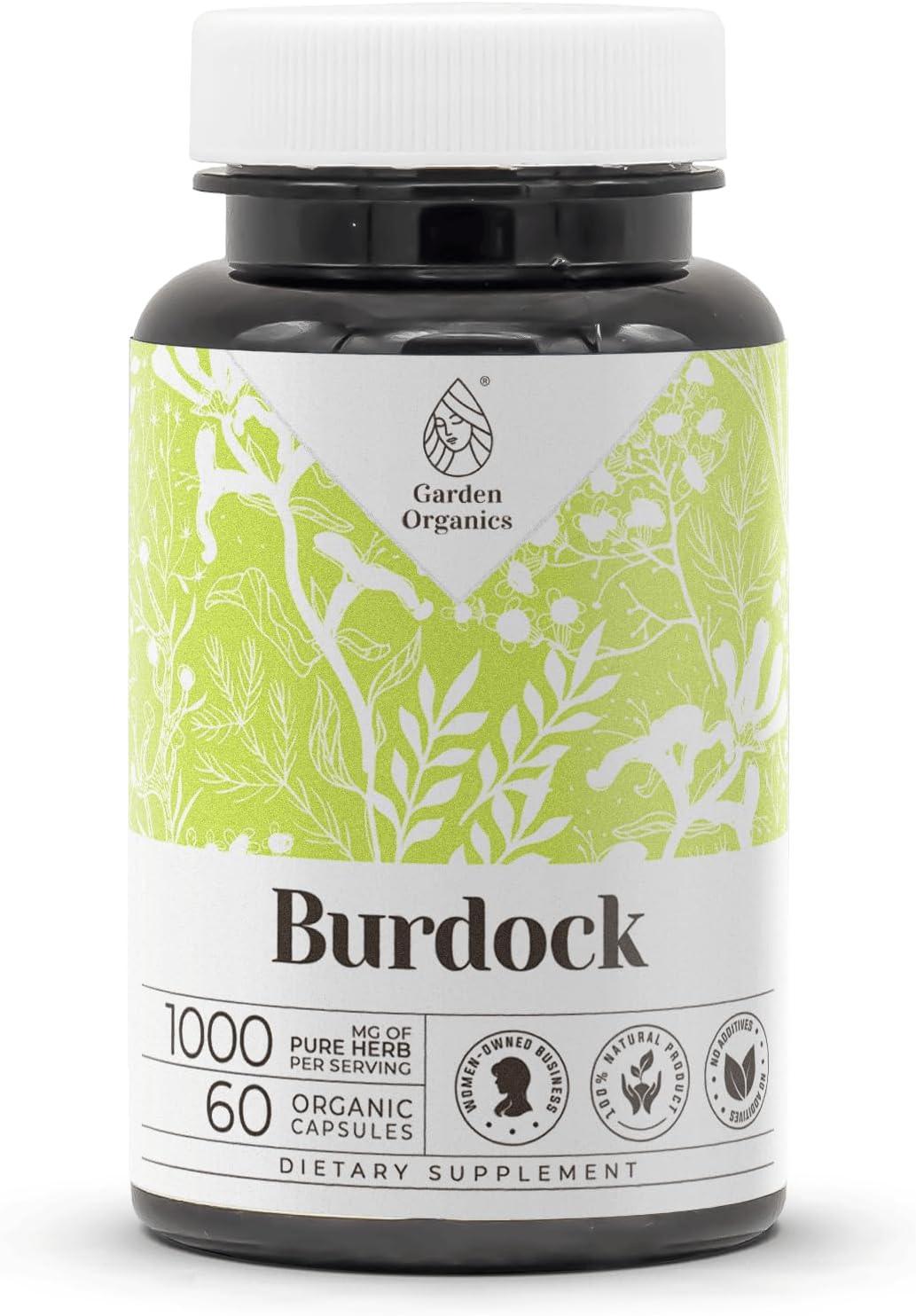 Garden Organics Burdock Root 60 Capsules – High-Potency Herbal Supplement - görsel 1