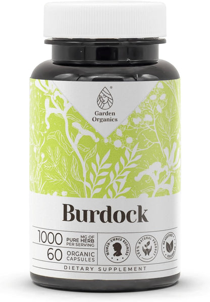 Garden Organics Burdock Root 60 Capsules – High-Potency Herbal Supplement
