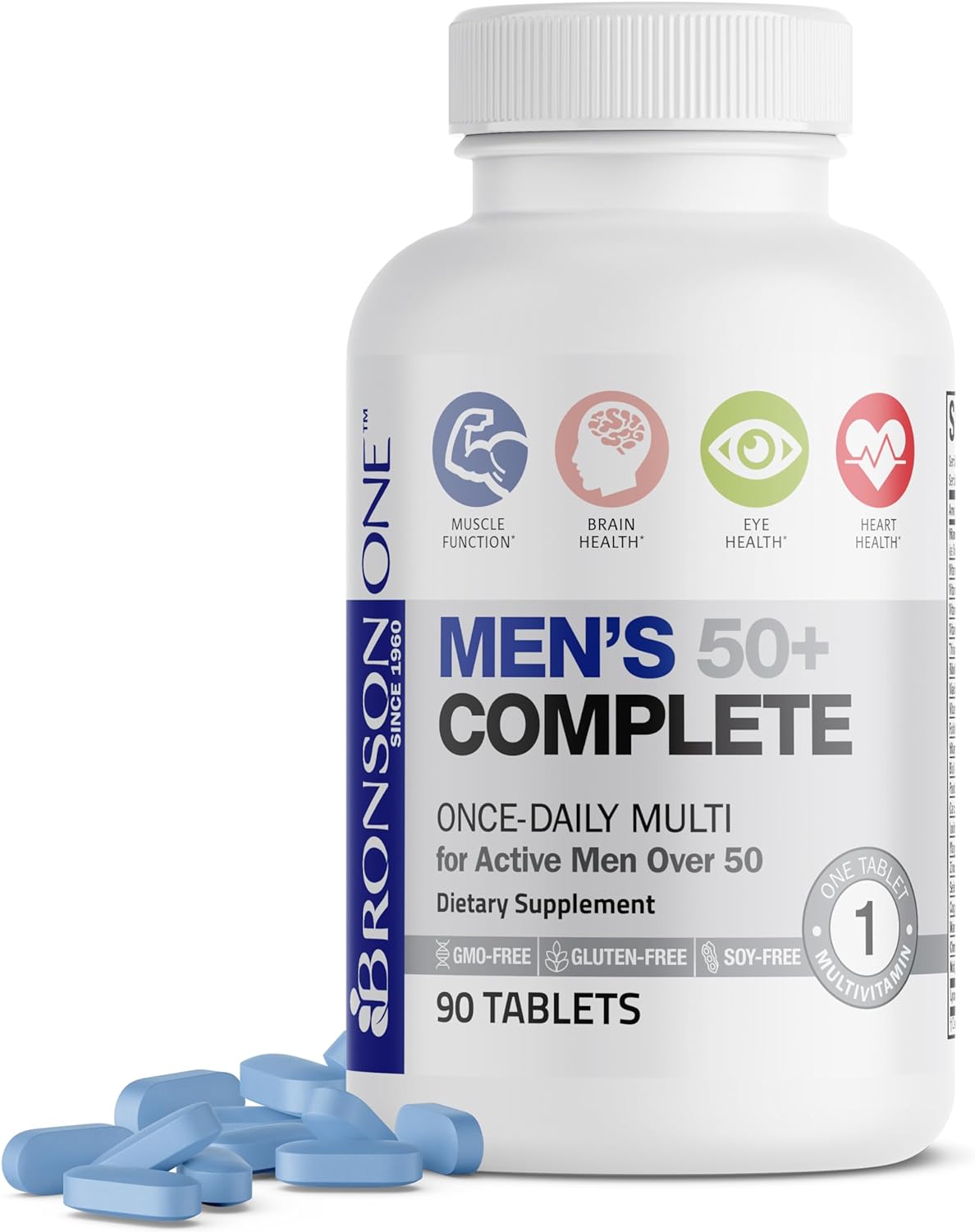 Bronson ONE Daily Men's 50+ Complete Multivitamin Multimineral, 360 Tablets - görsel 10