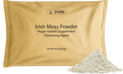 Pure Original Ingredients Irish Moss Powder (227g) Dried Carrageen Seaweed, Gluten-Free, Lab-Verified