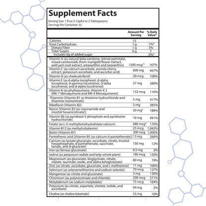intraMAX Organic Sugar-Free All-in-One Performance Liquid Multivitamin