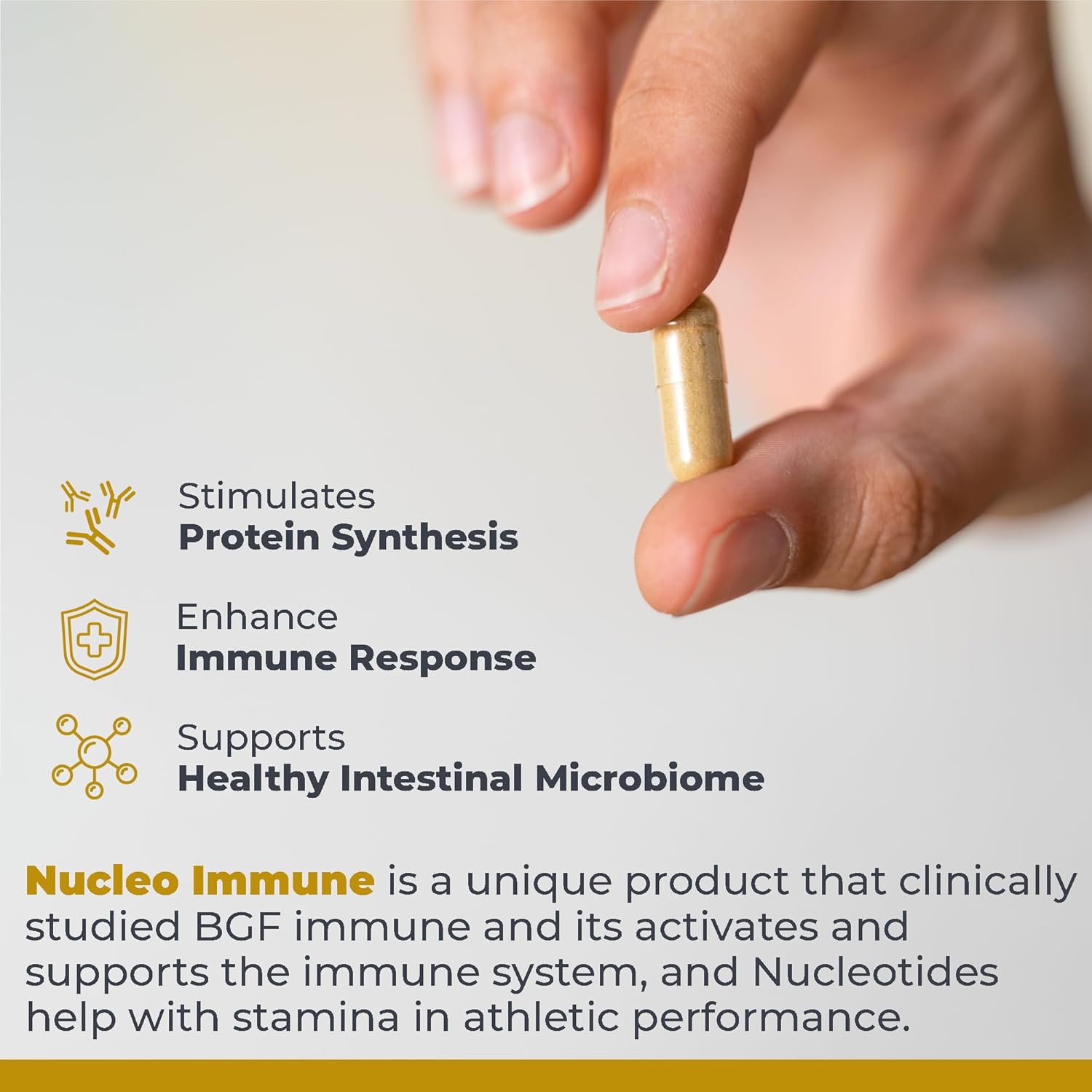Premier Research Labs Nucleo Immune – Beta Glucan, Turmeric, Reishi & Prickly Pear Food Supplement – 90 Capsules - görsel 4