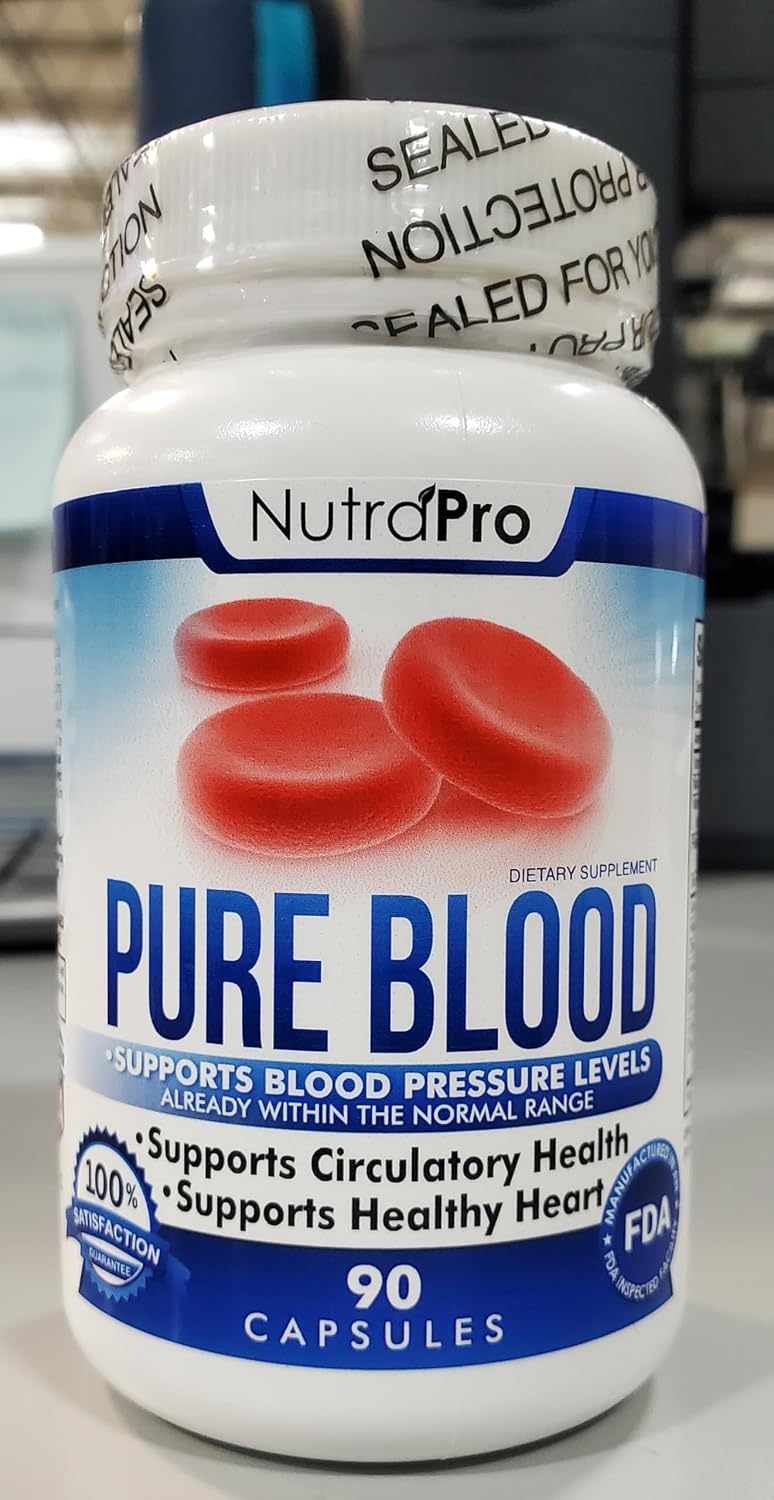 NutraPro Blood Pressure Support Supplement – with Hawthorn, Hibiscus, Olive Leaf – 90 Capsules - görsel 1
