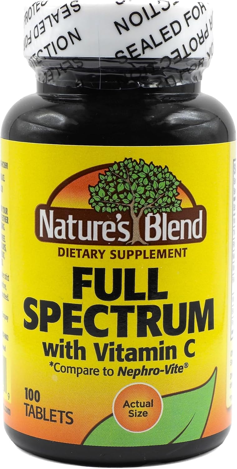 Nature's Blend Full Spectrum B with Vitamin C, 100 Servings Powder - görsel 1