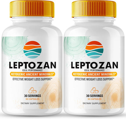IDEAL PERFORMANCE Leptozan Capsules – Official Food Supplement for Body and Fitness Goals, All Natural Formula (2 Pack)