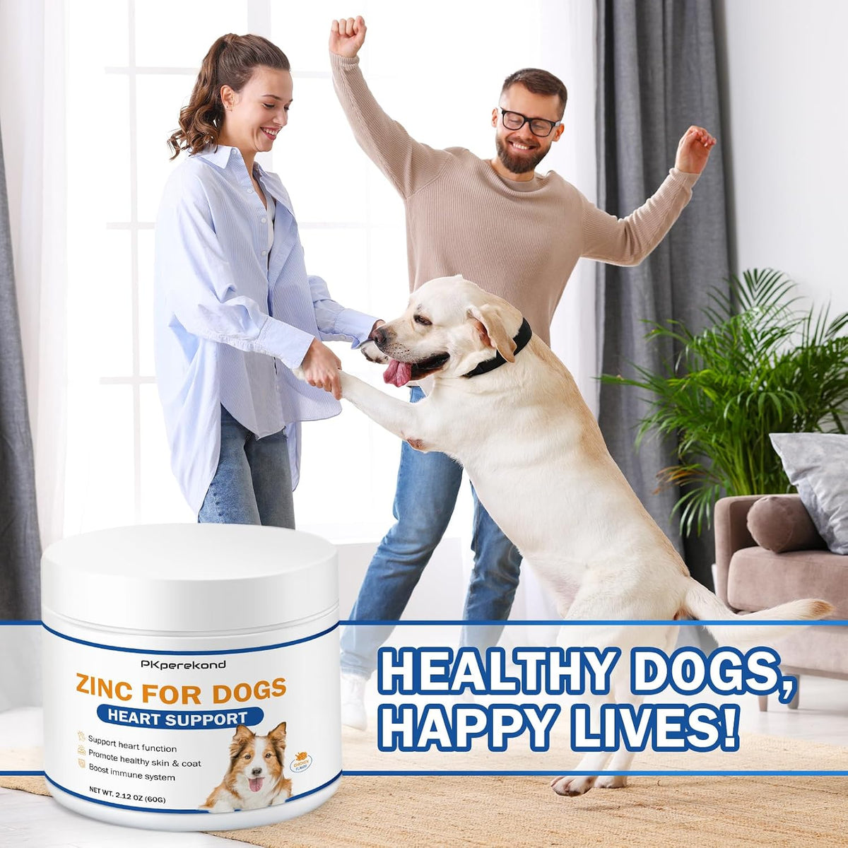 Zinc for Dogs, Heart Support Supplement for – Vitamin C: An antioxidant that helps protect cells from damage and – Image 5