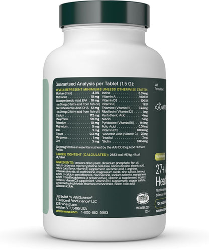 VetriScience Canine Plus Daily Multivitamin for Dogs – 90 Duck-Flavoured Chewable Tablets