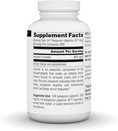 Source Naturals Pure Inositol 844 mg Food Supplement – 227 g Crystals